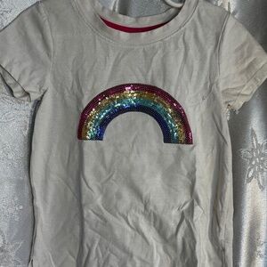Sequin 5T Rainbow Girls T-shirt and Boho Butterfly 4T T-Shirt